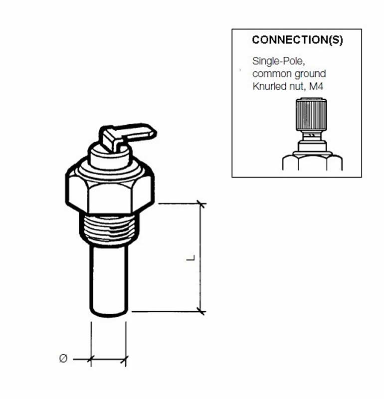 VDO Coolant temperature sender 120°C